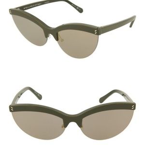 NWOT Stella McCartney 71 MM Core Cat Eye with metallic stud detail sunglasses
